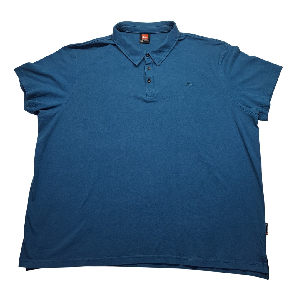 Quiksilver Polo‎ Shirt Mens XXL Blue Excellent Short Sleeve Logo QSM15PL028S